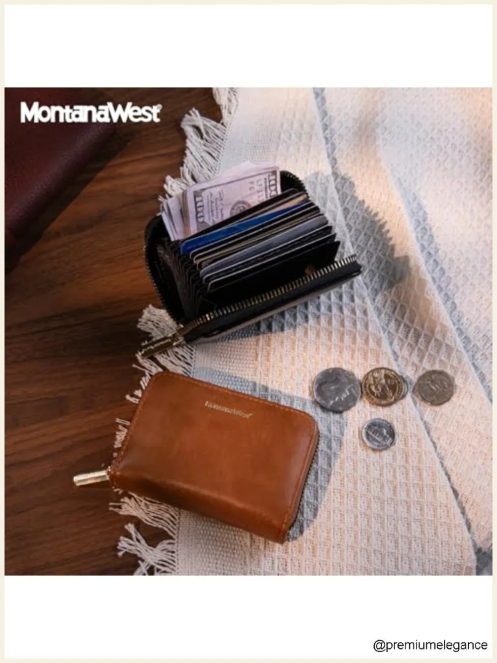 Small Wristlet RFID-Blocking Wallet Set with Bag
